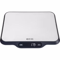 ECG KV 215 S, Balance de ménage électronique, 15 kg, 1 g, Noir, Acier inoxydable, Plastique, Acier inoxydable, Acier inoxydab ...