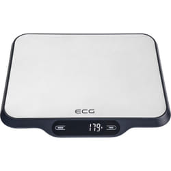 ECG KV 215 S escabeaux de cuisine Noir, Acier inoxydable Comptoir Rectangle Balance de ménage électronique