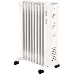 ECG OR 2090, Chauffage électrique à bain d’huile, 1,5 m, Intérieure, Sol, Blanc, Métal