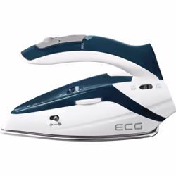 ECG NZ 210 Travel Fer à repasser à sec ou à vapeur Semelle en acier inoxydable 1100 W Bleu, Blanc
