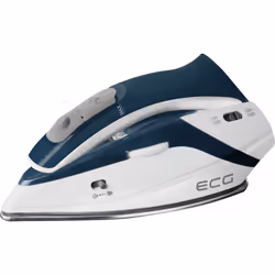 ECG NZ 210 Travel Fer à repasser à sec ou à vapeur Semelle en acier inoxydable 1100 W Bleu, Blanc