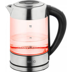 ECG RK 1777 bouilloire 1,7 L 2200 W Noir, Acier inoxydable
