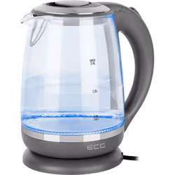 ECG RK 2020 bouilloire 2 L 2200 W Gris, Transparent
