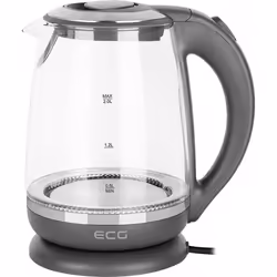 ECG RK 2020 bouilloire 2 L 2200 W Gris, Transparent