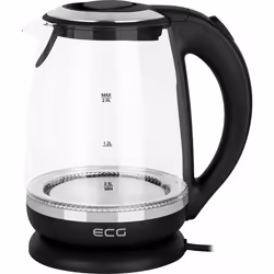 ECG RK 2080 bouilloire 2 L 1850 W Noir, Transparent