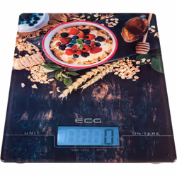 ECG KV 1021 Berries, Balance de ménage électronique, 10 kg, 1 g, Multicolore, Verre, Plastique, Verre