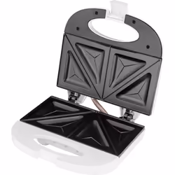 ECG S 3271 gaufrier et appareil à croque-monsieur 750 W Acier inoxydable, Blanc