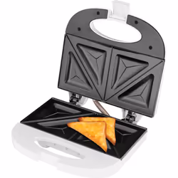 ECG S 3271 gaufrier et appareil à croque-monsieur 750 W Acier inoxydable, Blanc