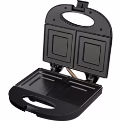 ECG S 3172 gaufrier et appareil à croque-monsieur 750 W Noir, Acier inoxydable