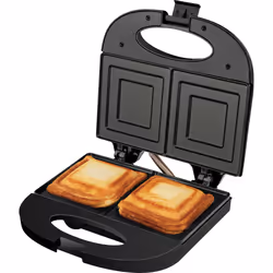 ECG S 3172 gaufrier et appareil à croque-monsieur 750 W Noir, Acier inoxydable