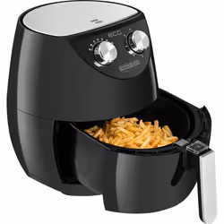ECG AF 3500 friteuse Unique 3,5 L 1500 W Friteuse d’air chaud Noir, Acier inoxydable