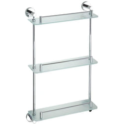 Bemeta - Sapho X-Round - Tablette murale, chrome/verre dépoli XR608