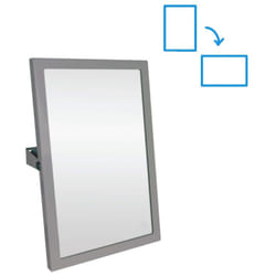 Help Miroir mural pmr pose portrait ou paysage 60x40cm, Acier inoxydable (301401031) - Bemeta