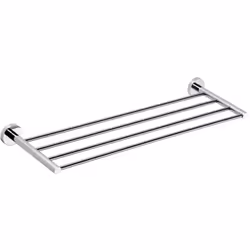 Étagère pour serviettes 655 mm finition chromée matériau laiton chromé dimensions 655 × 55 × 220 mm montage par perçage au mu ...
