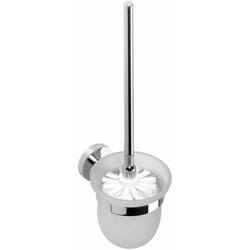 Bemeta - Sapho X-Round - Brosse de toilette murale avec support, verre dépoli/chrome XR303