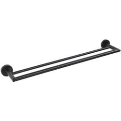 Bemeta - Porte-serviettes double dark en laiton noir 65,5cm x 5,5cm x11cm (104204050)
