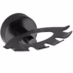 Porte-brosse X-Round Black couleur : noir matériau : laiton dimensions : 105 × 54 × 89 mm installation par perçage au mur ou  ...