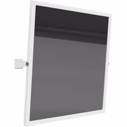Caractéristiques du Miroir mural inclinable PMR 60x60cm, Acier, Blanc, Bemeta HELP (301401044) : Matière : Acier Coloris : Bl ...