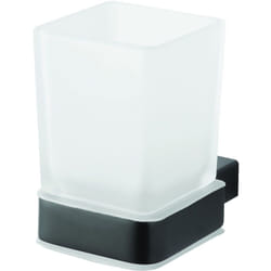 Bemeta - Nero Porte-gobelet en verre avec support mural noir (135011010)
