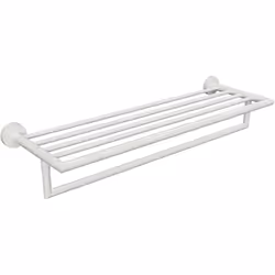 Étagère pour serviettes X-Round White couleur : blanc matériau : laiton dimensions : 550 × 265 × 110 mm installation par perç ...
