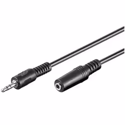 PremiumCord 2m 3.5mm M/F, 3,5mm, Mâle, 3,5mm, Femelle, 2 m, Noir