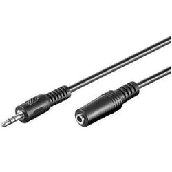 PremiumCord 2m 3.5mm M/F câble audio 3,5mm Noir