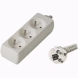 PremiumCord PP3-03, 3 m, Blanc, 3 sortie(s) CA, 230 V, Blanc