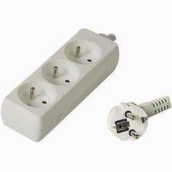PremiumCord PP3-03 multiprise 3 m 3 sortie(s) CA Blanc