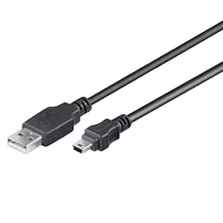PremiumCord KU2M5A, 5 m, USB A, Mini-USB B, USB 2.0, 480 Mbit/s, Noir