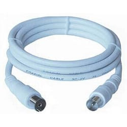 PremiumCord TV M/F, 75 Ohm, 10m câble coaxial IEC Blanc