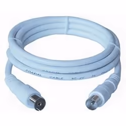 PremiumCord TV M/F, 75 Ohm, 20m, 20 m, IEC, IEC, Blanc