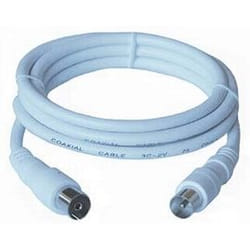 PremiumCord TV M/F, 75 Ohm, 20m câble coaxial IEC Blanc