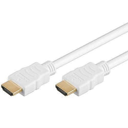 Câble HDMI A vers HDMI M-M - PremiumCord - 10 m - Blanc - Blindé - Transfert Ethernet haute vitesse