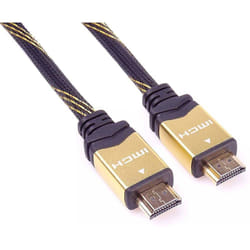 PremiumCord KPHDMET1 câble HDMI 1 m HDMI Type A (Standard) Noir, Or