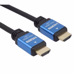 PremiumCord KPHDM2A3, 3 m, HDMI Type A (Standard), HDMI Type A (Standard), 18 Gbit/s, Noir, Bleu