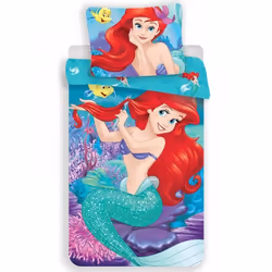 Housse de couette - DISNEY PRINCESS - Ariel - Coton 100% - Réversible - 140x200 cm