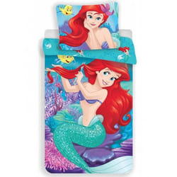 Housse de couette - DISNEY PRINCESS - Ariel - Coton 100% - Réversible - 140x200 cm