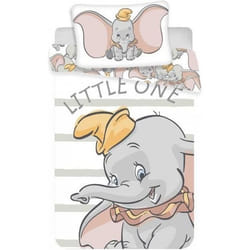 Parure de Lit Bébé Dumbo Disney - Housse de Couette Coton - Blanc