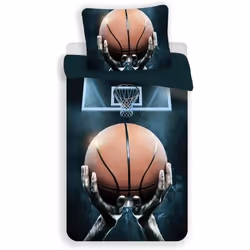 Parure de lit Enfant Basket Ball - Noir - Housse de Couette Coton