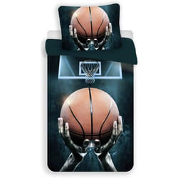 Parure de lit Enfant Basket Ball - Noir - Housse de Couette Coton