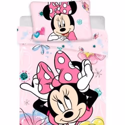 Parure de lit - Disney - Minnie - Housse de couette 100x135cm - Taie doreiller 40x60cm - 100% coton