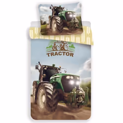 Parure housse de couette - CMP - Tracteur - 140x200 cm - Coton - Enfant