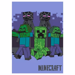 Couverture polaire Minecraft Couvre-lit Creeper Zombie Enderman 100 x 150 cm 100% polyester