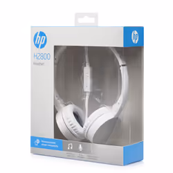 HP H2800 Casque Avec fil Arceau Argent, Blanc - Vue supplémentaire 4