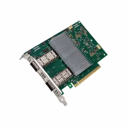 Intel E810-2CQDA2, Interne, Avec fil, PCI Express, Fibre, 200000 Mbit/s, Vert, Gris