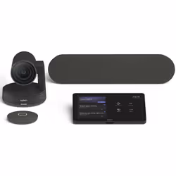 Logitech Solution Google Medium Cat5e, Système de vidéoconférence de groupe, 4K Ultra HD, 60 ips, 90°, 15x, Graphite
