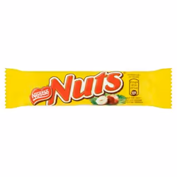 Nuts 8593893720442, Chocolat au lait, 42 g, Caramel, Noisettes, 2046 kJ, 489 kcal, 24,5 g