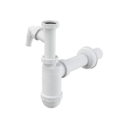 Alcadrain - Siphons - Siphon de lavabo diamètre 40 mm avec écrou de trop-plein et raccord A43P