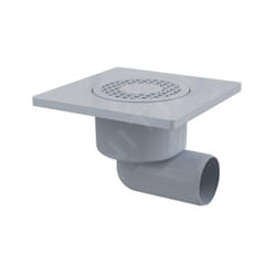 Alcadrain Douchegoten - Siphon de sol, latéral, 150x150 mm, diamètre 50 mm, gris/plastique APV3
