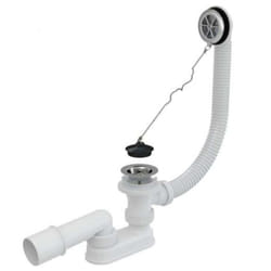 Alcadrain Garnitures de vidage - Kit de vidage pour baignoire 570 mm, avec trop-plein, chromé A501